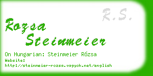 rozsa steinmeier business card